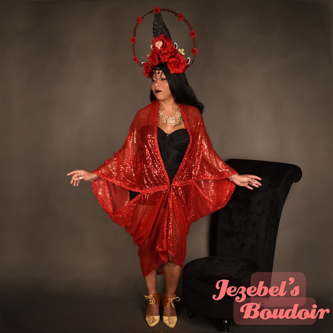 burlesque sequin dress Sequin Dress Fringe With Pearls Mermaid Burlesque Birthday Outfit BVALLEYXOXO
